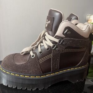 Dr Martens Zuma Hiker Leather Suede Winter Boots Brown Womens 7